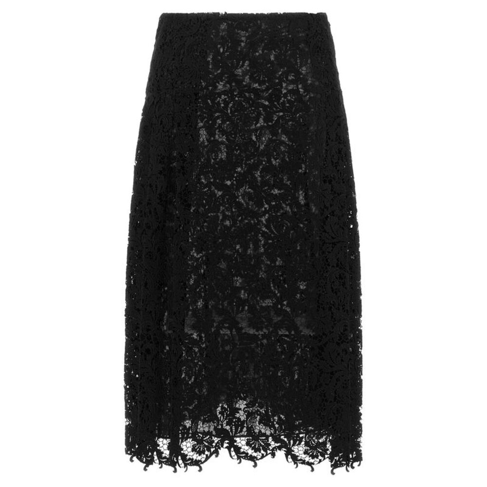Fendi Women Macramé Lace Skirt